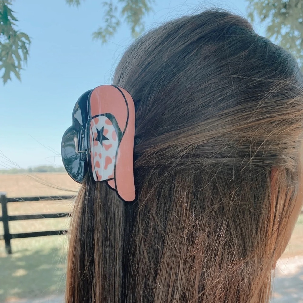 Pink Cowgirl Hair Clips!